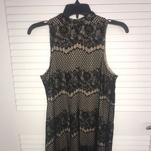Lace Black and Tan dress