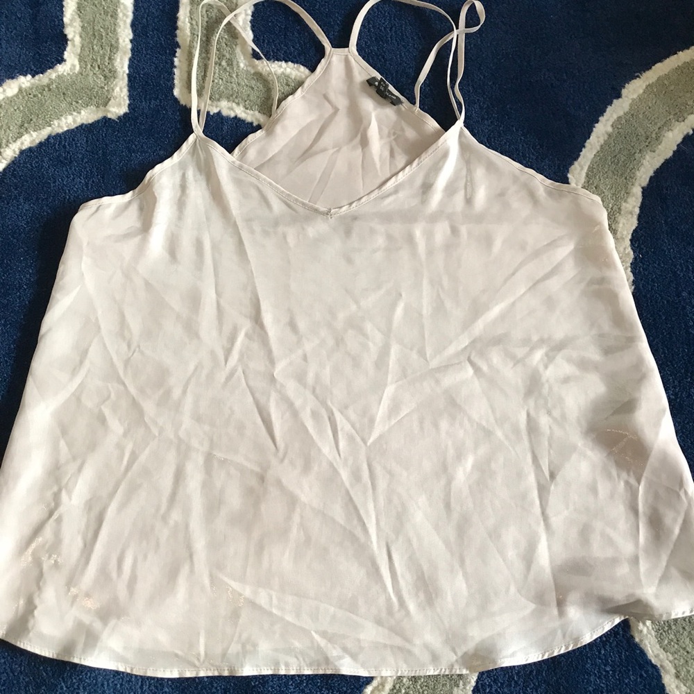 River island gold tank top