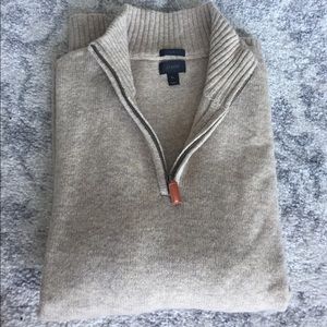 JCrew wool zip-up sweater
