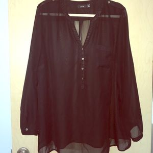 Sheer black blouse - APT9