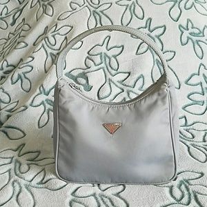 Vintage Prada blue small tote