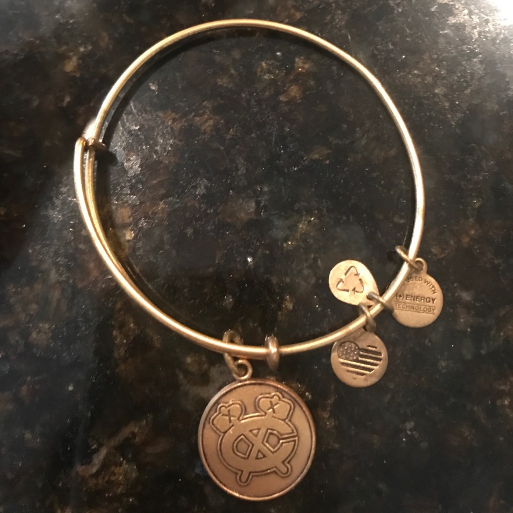 Alex + Ani Gold Chicago Blackhawks Bangle Bracelet