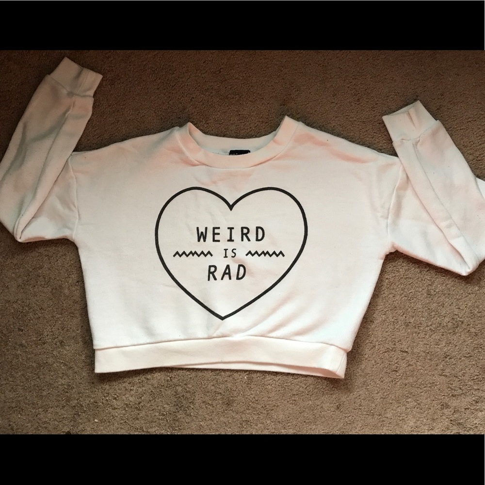 WEIRD IS RAD crop sweater