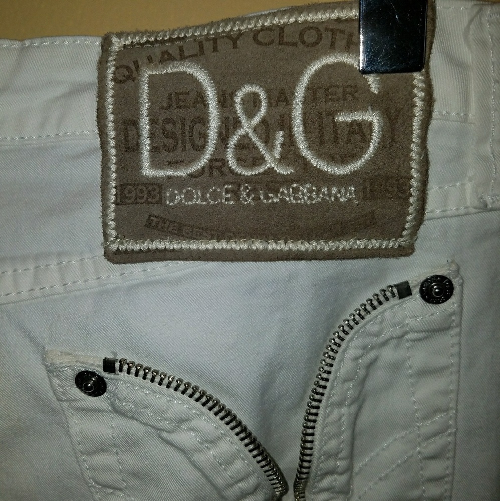 Dolce & Gabbana zip distressed jeans