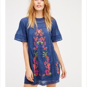 Perfectly Victorian Embroidered Free People Dress!