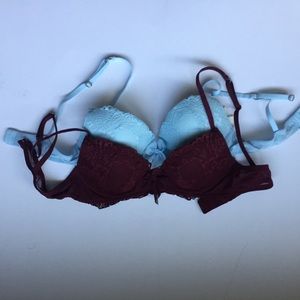 GILLY HICKS Bow Push-Up Bra set