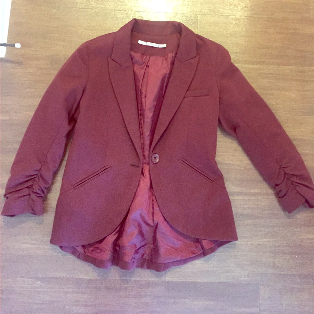 Maroon woman's blazer