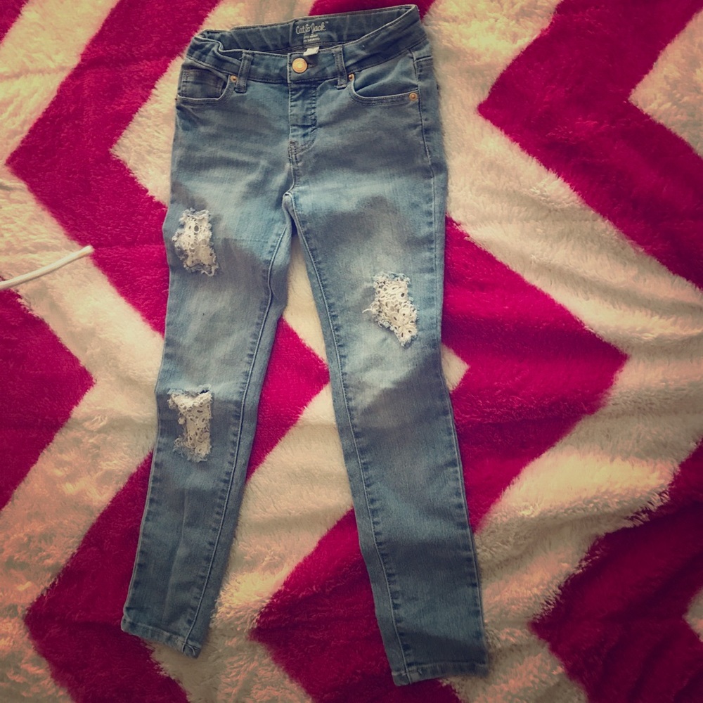 Patched jeans