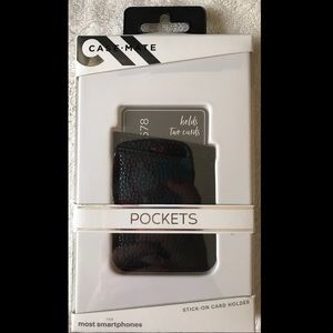 Case-Mate Stick On Card Holder Black