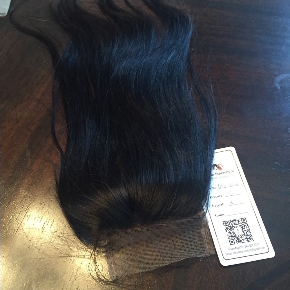 Brazilian 14 inch straight closures