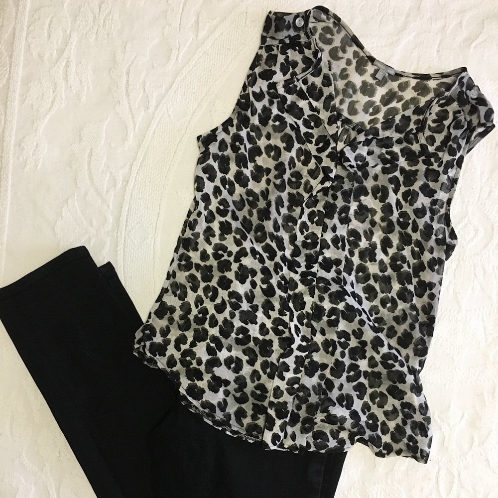 Cheetah print blouse Charlotte Russe