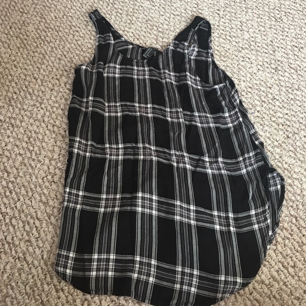 Women's Black Flannel Tank
