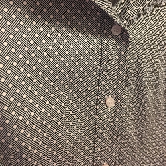 NY&CO Pink and black printed stretch button down - Picture 2 of 2