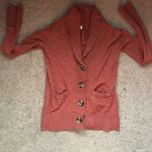 Red brown cardigan ❌❌SOLD❌❌
