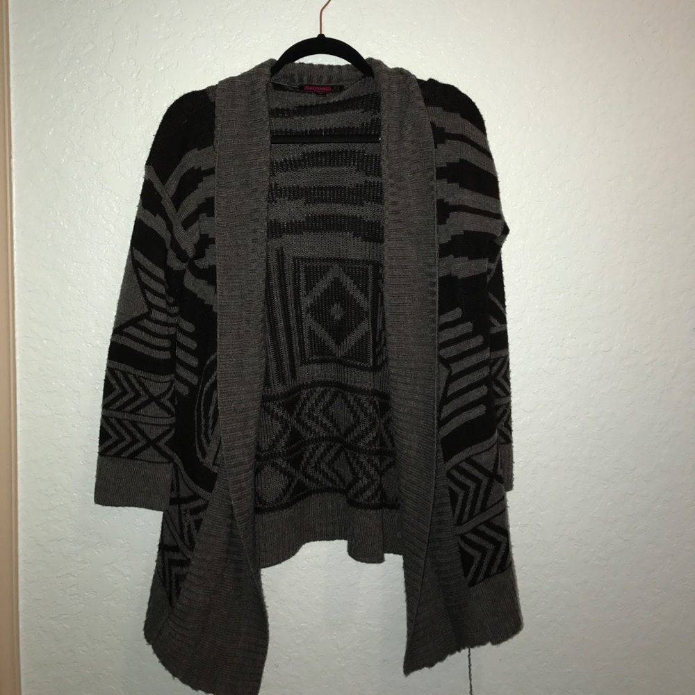black & grey sweater