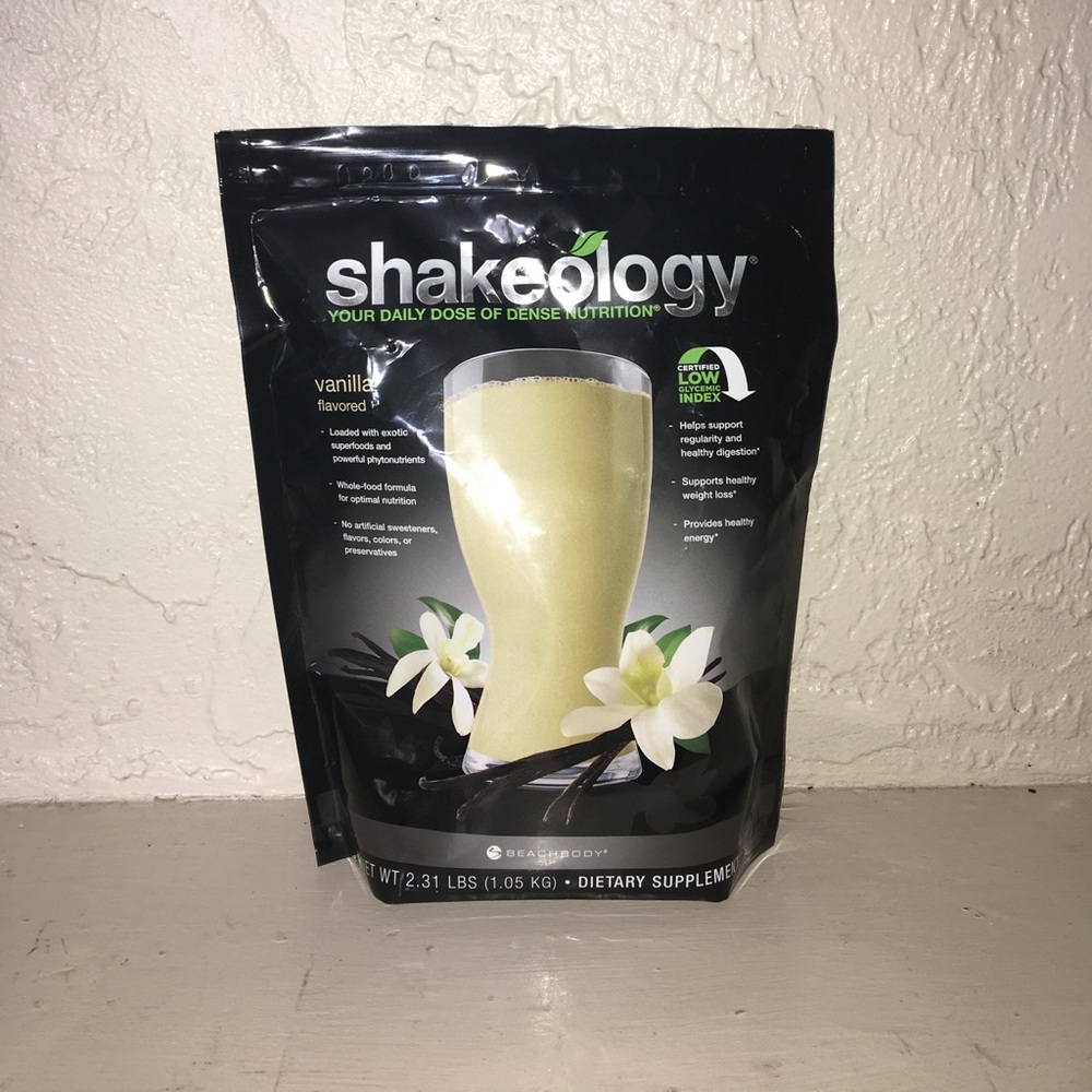 Approximately 1/2 bag of Shakeology!