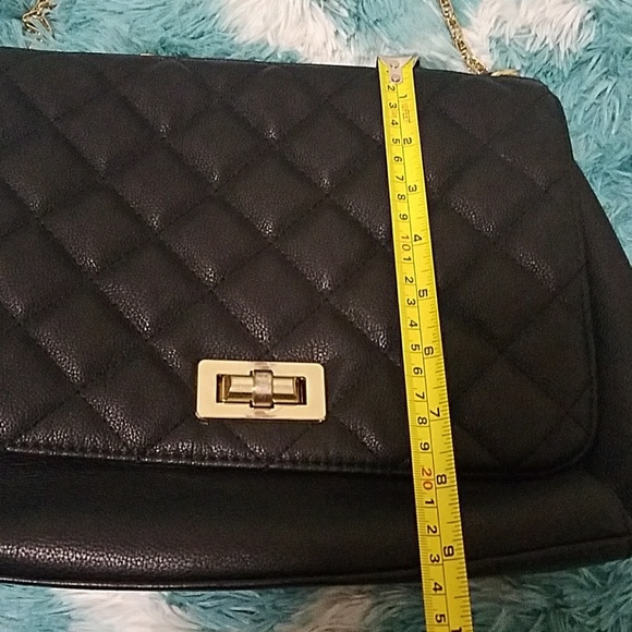 Black faux leather shoulder bag - Picture 5 of 5