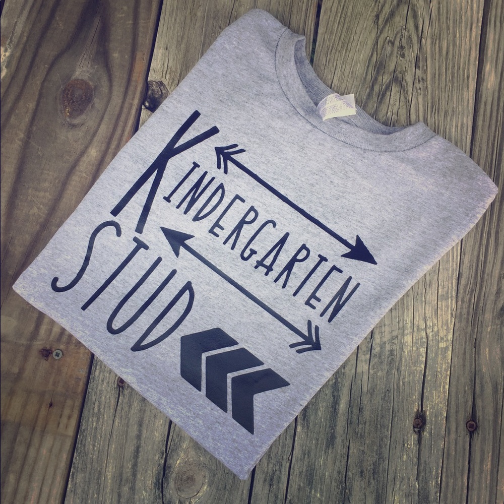 Boys kindergarten stud t shirt