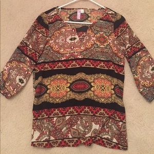 Francesca's Printed Long Sleeve