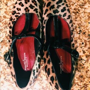 Nanette Lapore bow leopard flats