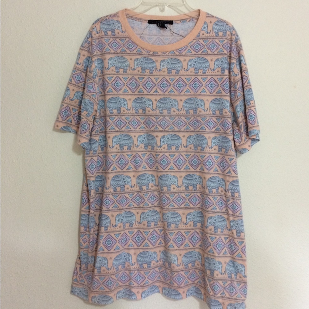 Forever 21 elephant pattern shirt
