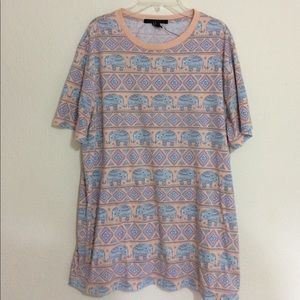 Forever 21 elephant pattern shirt