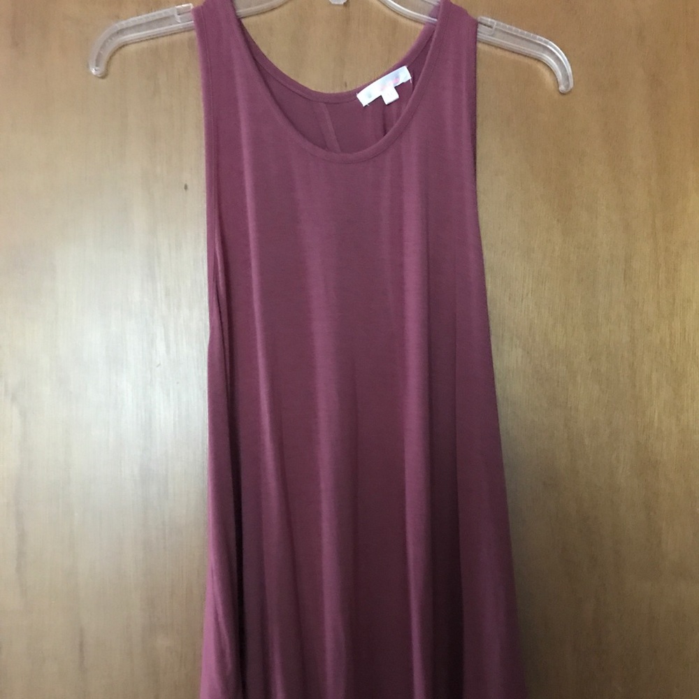 Open back rose tank top