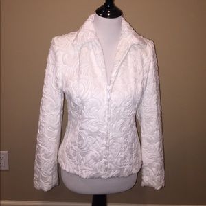 White with fur material pattern
