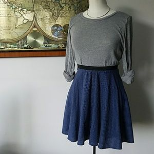 Anthropologie A-line patterned mini skirt