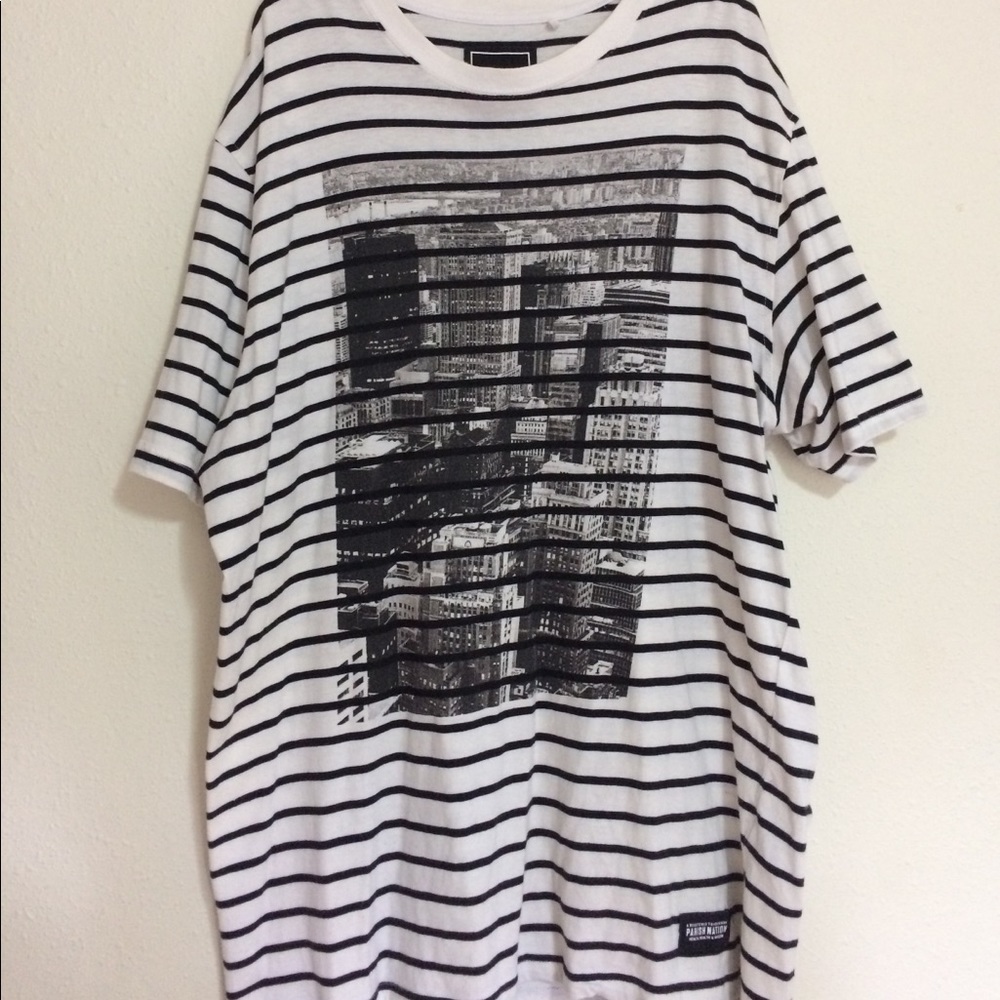 SOLD Parish Nation striped city shirt