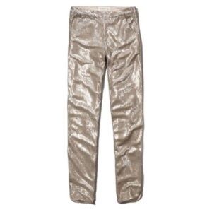 Champagne sequin high rise ankle pants 🍍