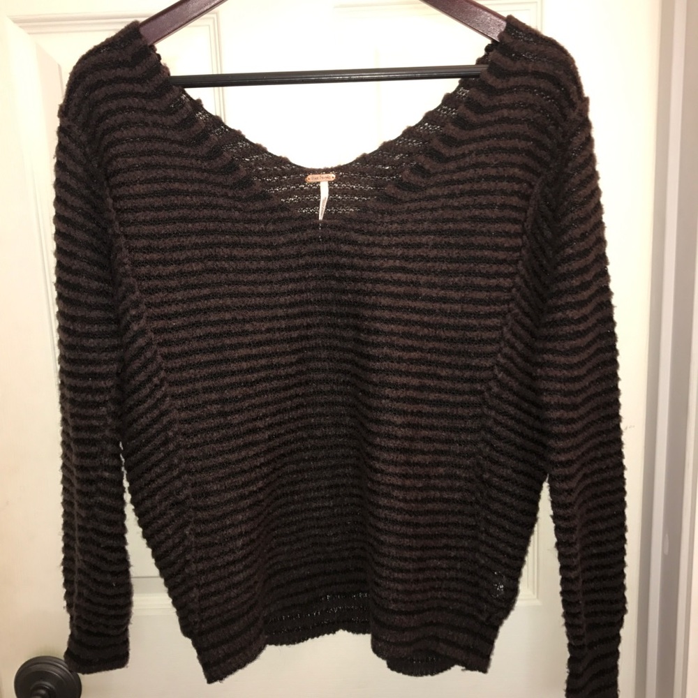 Free People Brown Knit Sweater
