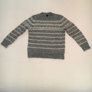 J Crew fair-isle wool sweater.