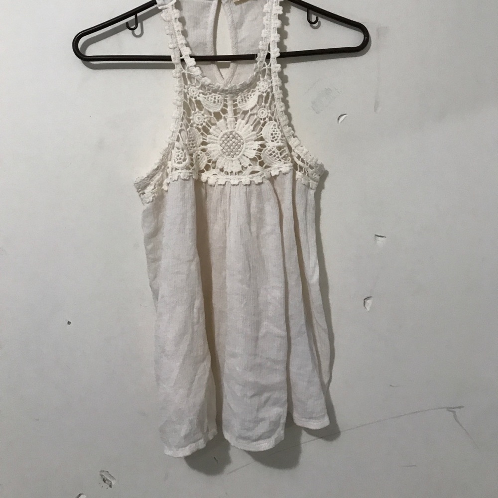 Hollister off white/cream tank top