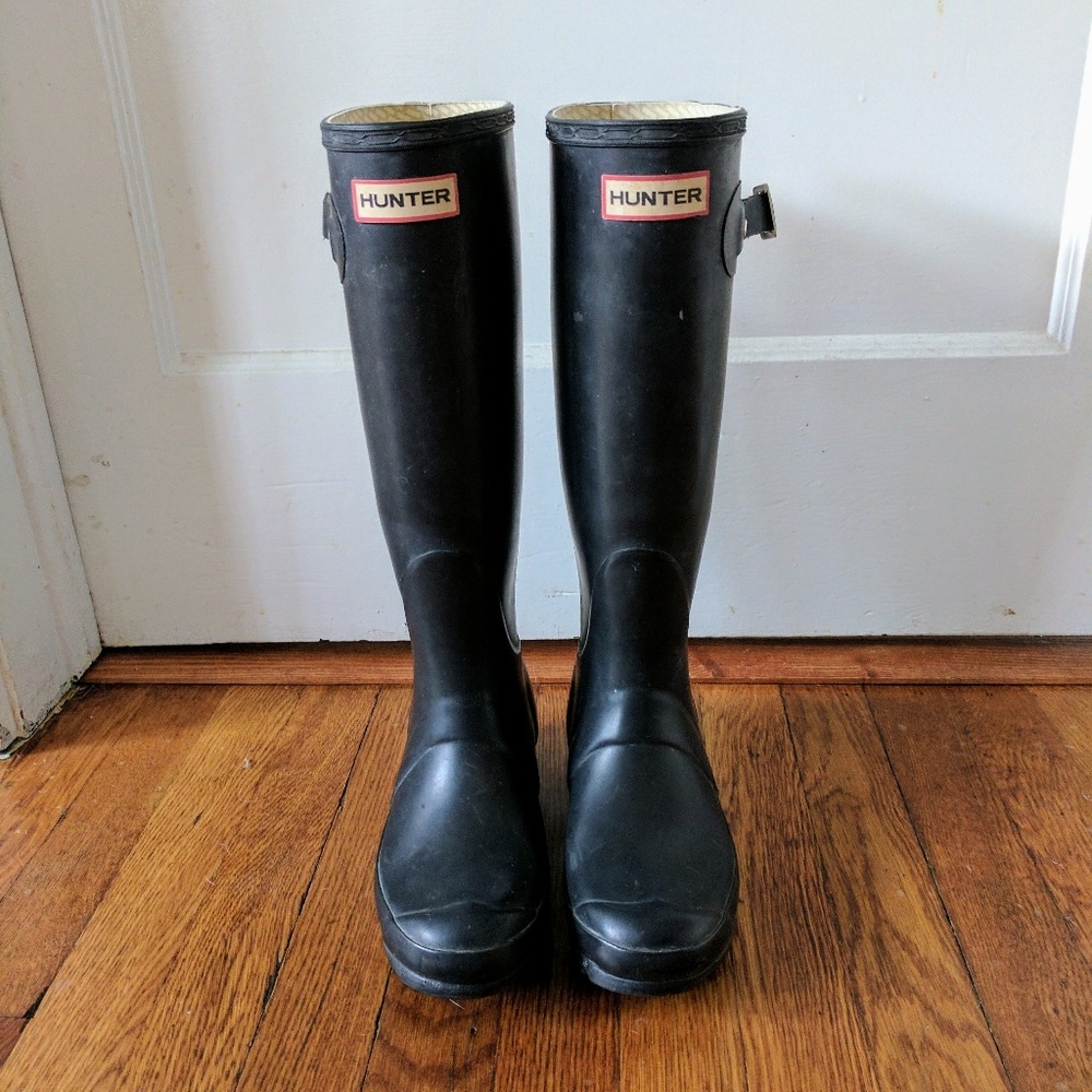 Black Matte Hunter Boots