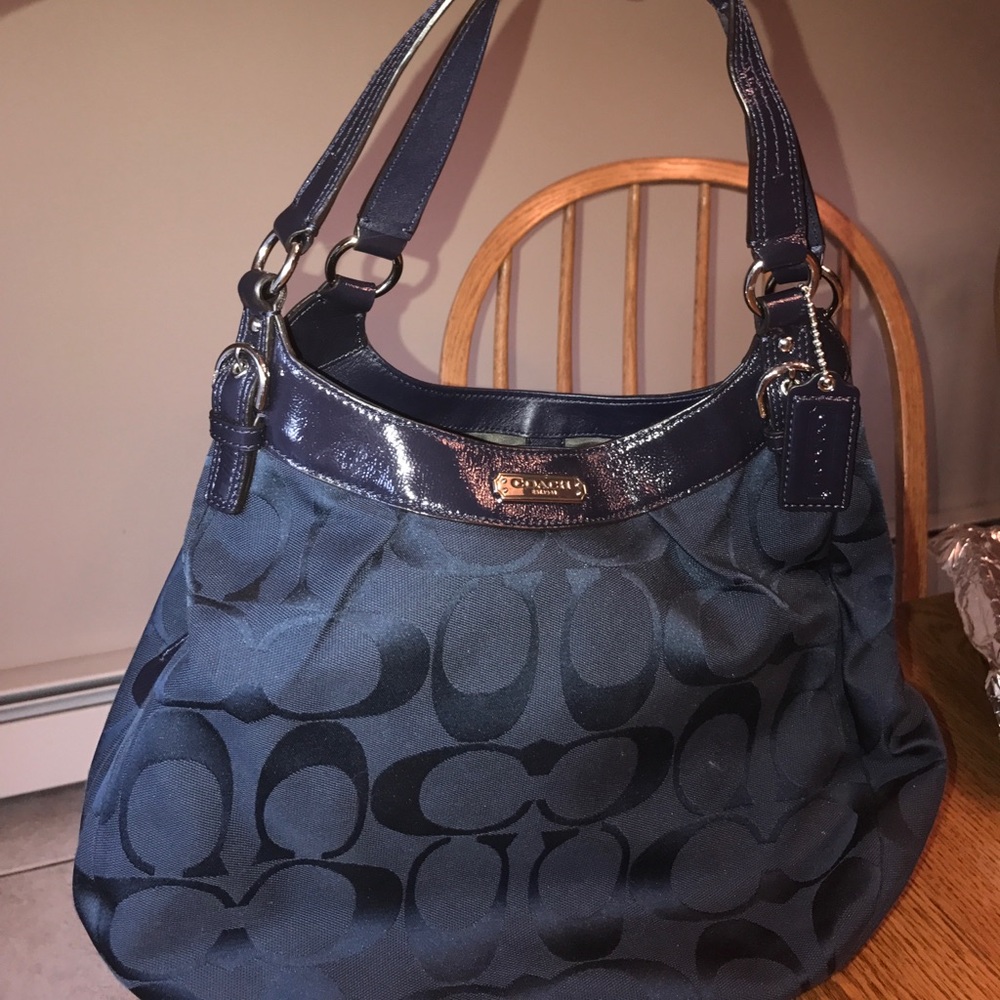 Coach Navy Shoulder Bag