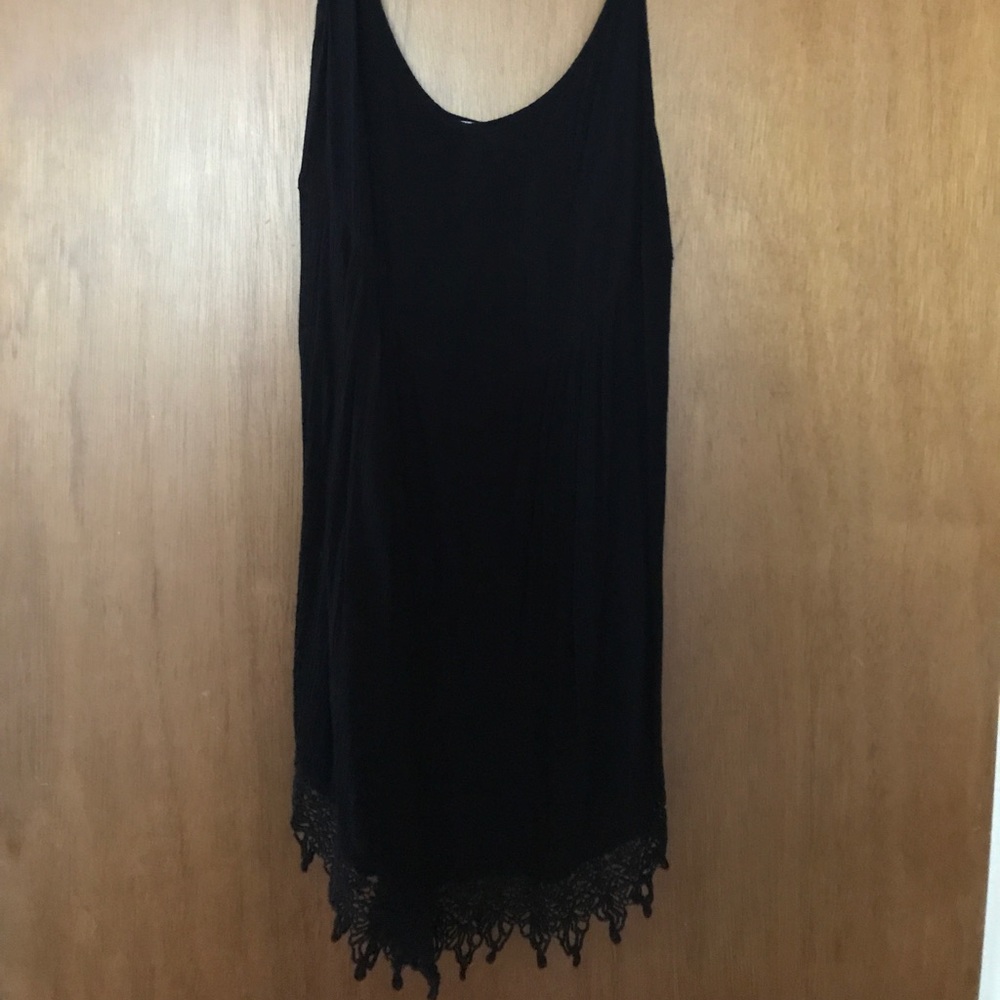 Black lace hem Free People romper!