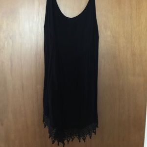 Black lace hem Free People romper!