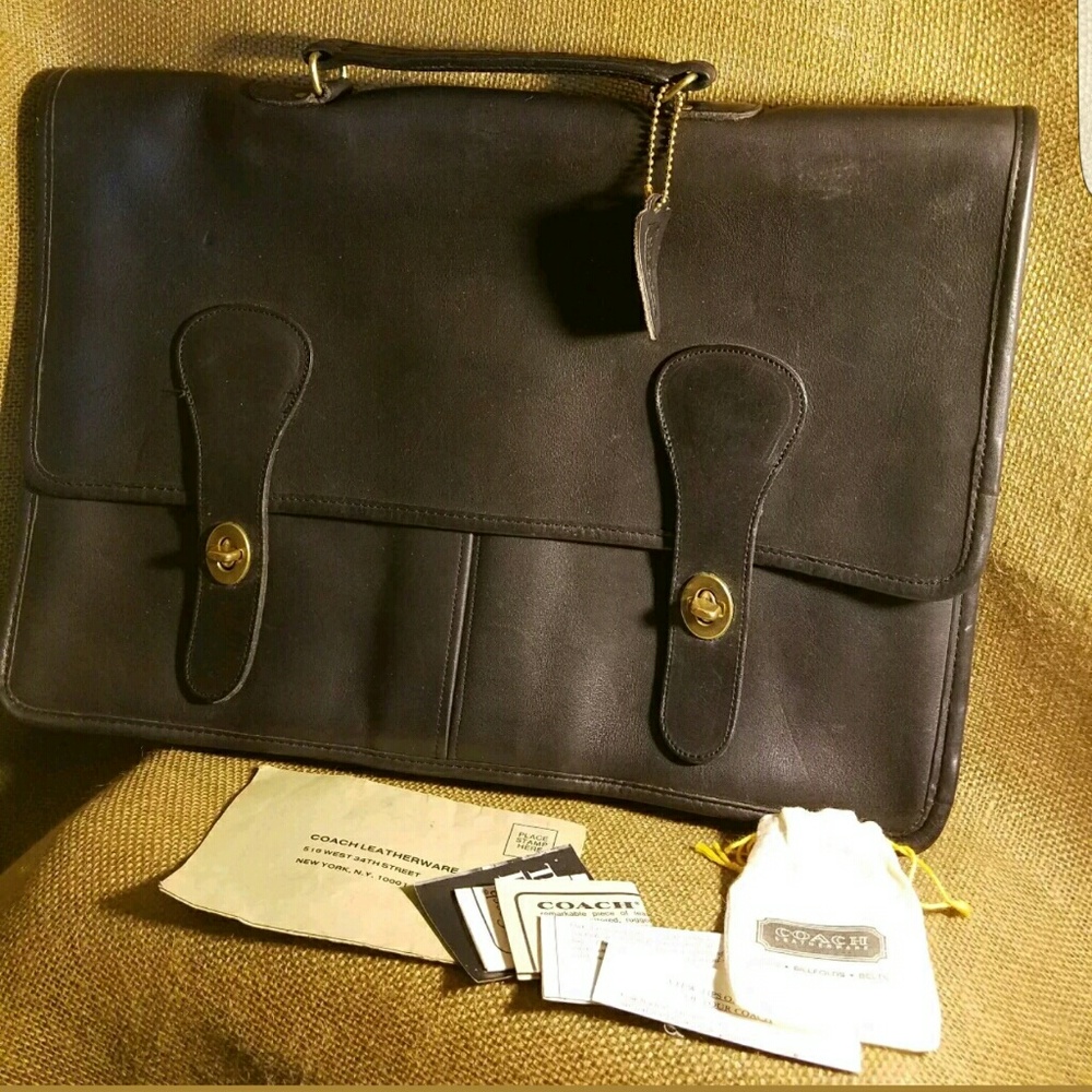 Vintage Coach Slim Metropolitan Portfolio Briefcas