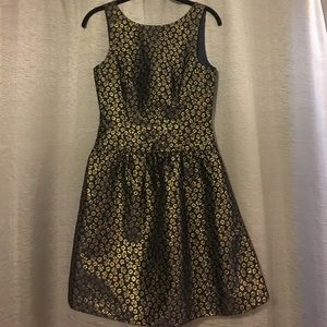 NWT J. Crew Factory Gold Floral Jacquard Dress