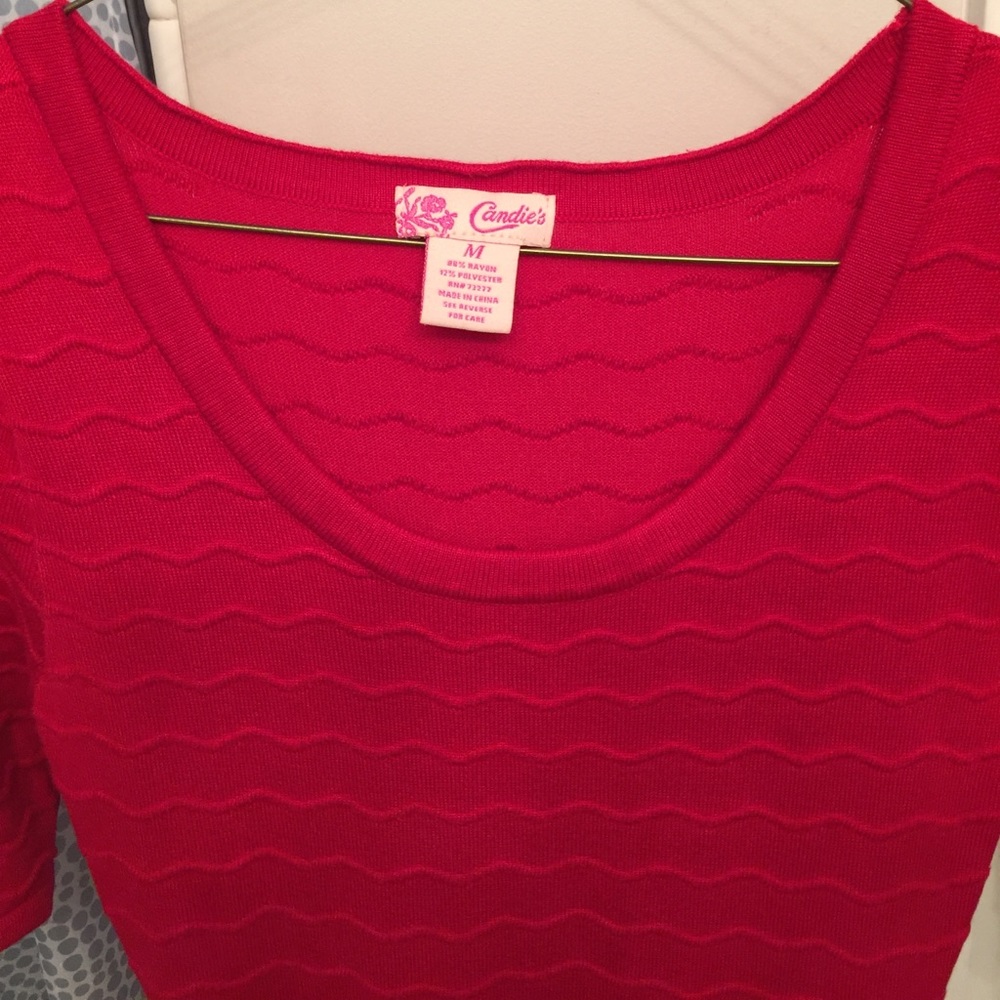 Red Sweater dress.