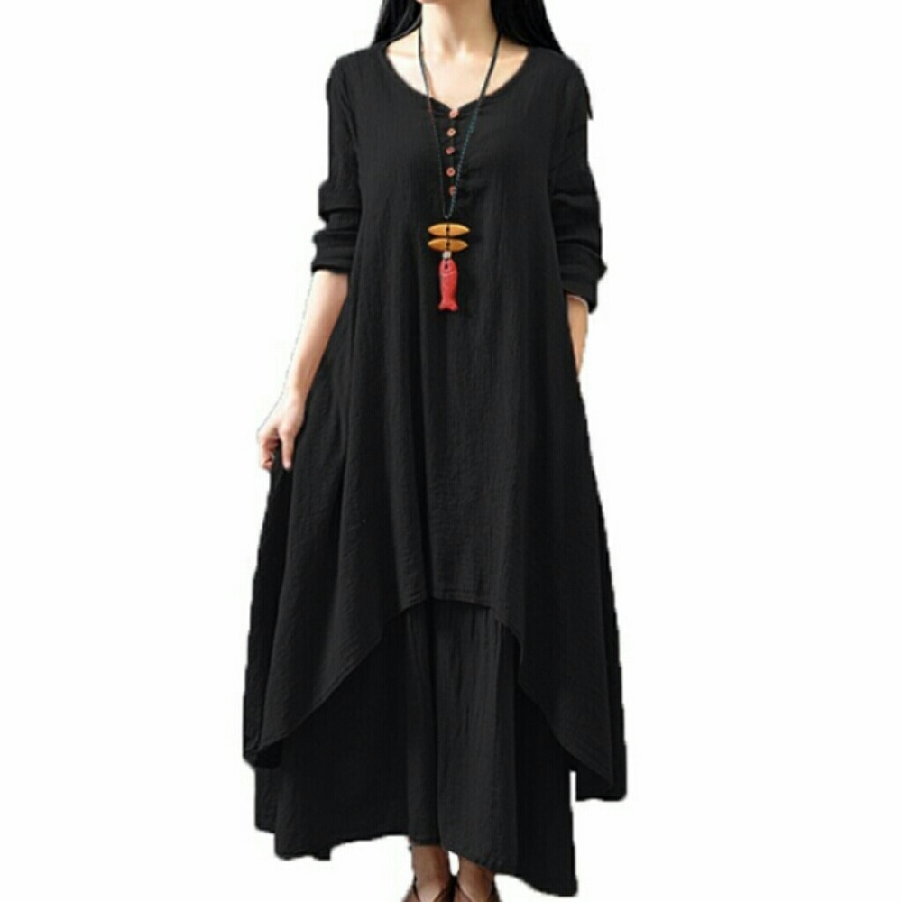 Casual Autumn loose long sleeve dress