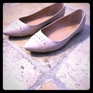 Bass patent leather flats nude pointed toe 9
