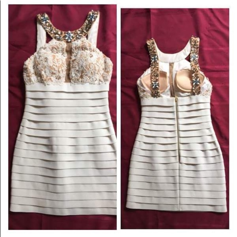 White Sherri hill cocktail dress