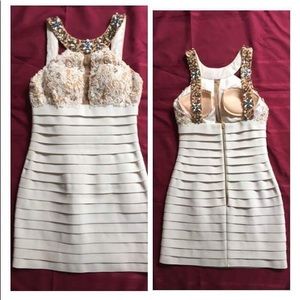 White Sherri hill cocktail dress