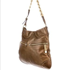 Gucci capri Bronze/Metallic shoulder bag-damaged