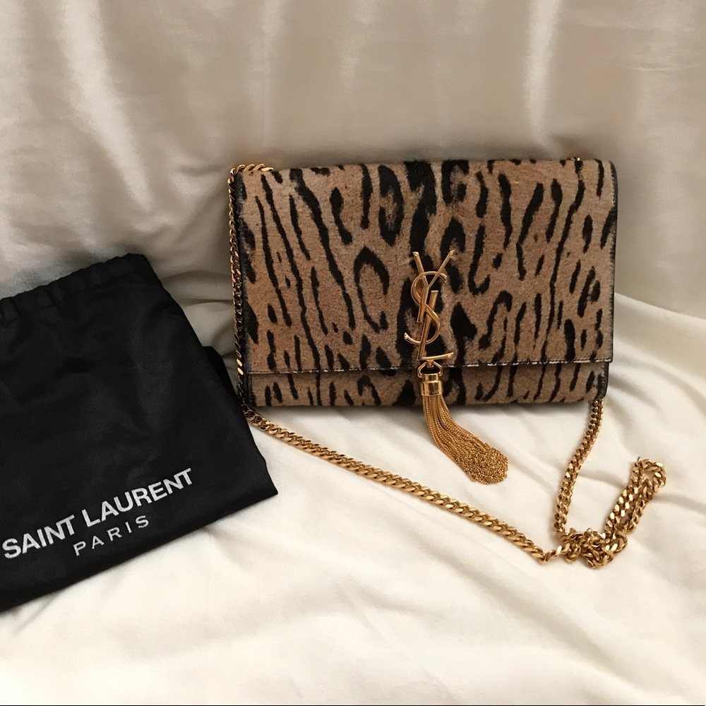 Saint Laurent ysl medium cheetah Kate tassel