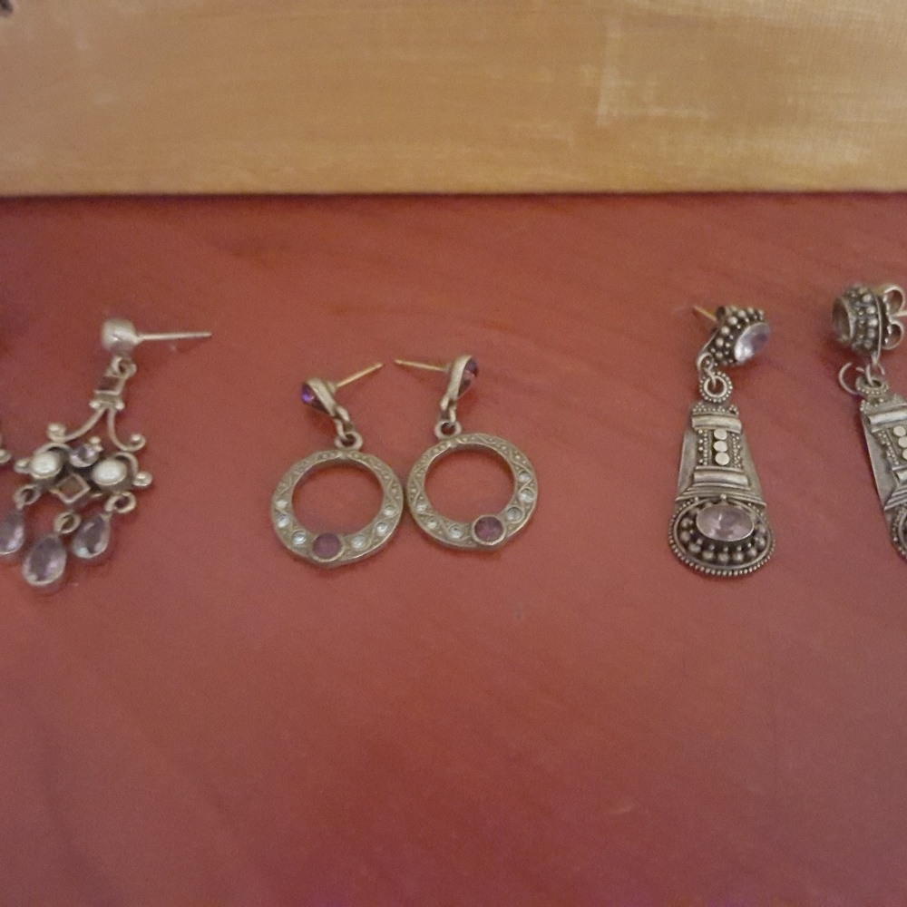 3 pairs of earrings