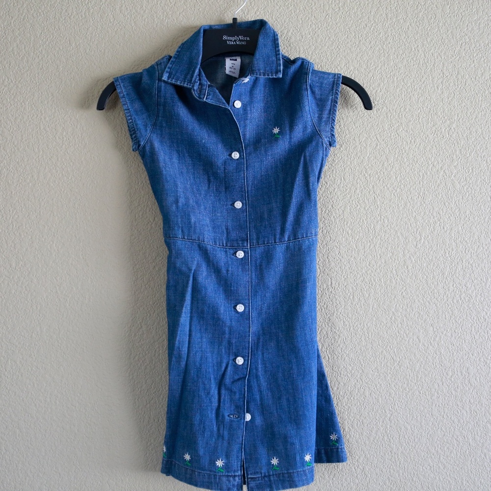 GAP Girl's Denim Button Up Dress