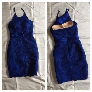 Blue Fernando Wong lace cocktail